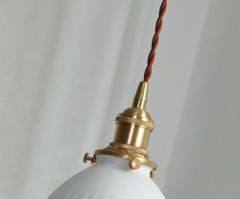 Ceramic Ribbed Pendant LED Light in Japanese Lantern Shape - Bulb Included