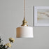 Ceramic Ribbed Pendant LED Light in Japanese Zigzag Cylinder Shape - Bulb Included