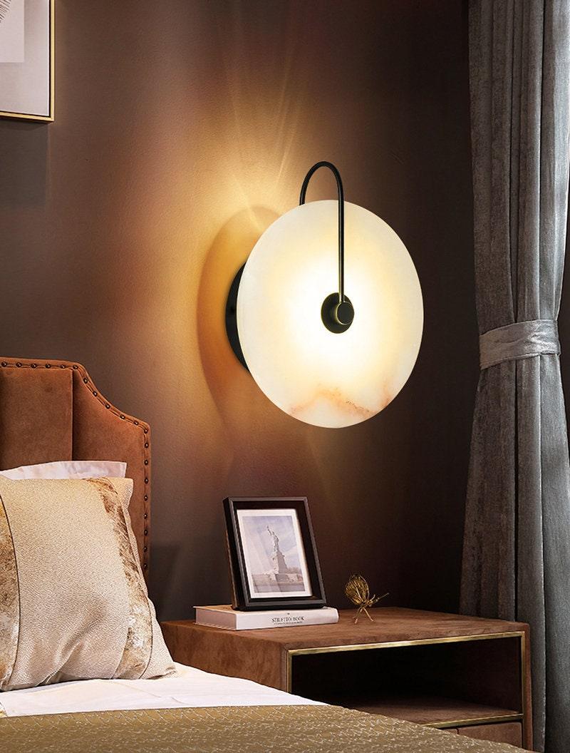 Classy Marble LED Wall Light with Gold / Black Frame