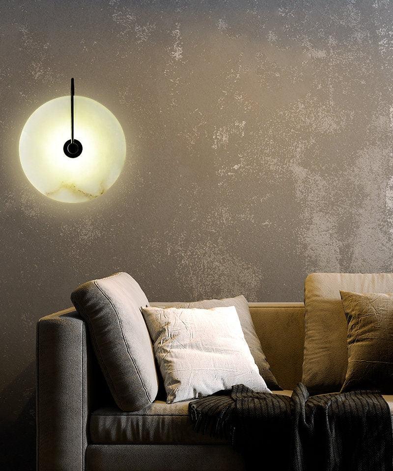 Classy Marble LED Wall Light with Gold / Black Frame