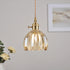 Petite Glass Flower Pendant LED Light in Vintage Style - Bulb Included