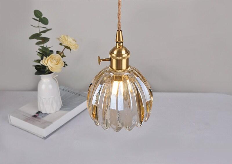 Illuminate in Style: Floral Crystal LED Chandelier - Vintage Brass