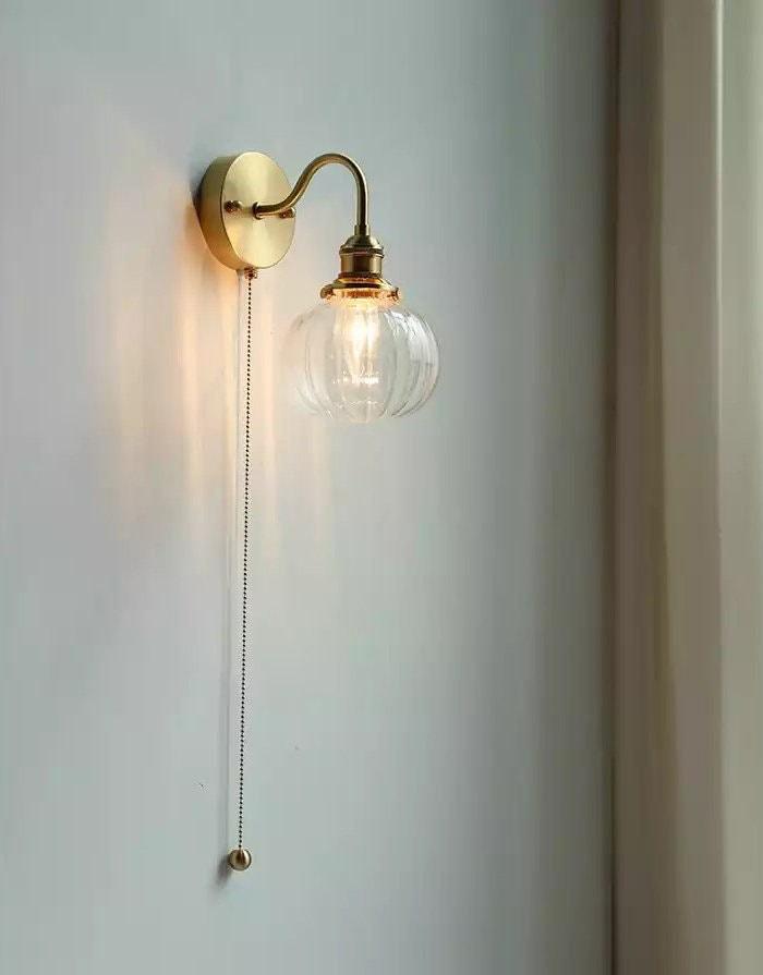 Glass Ball Wall Light in Vintage Style