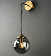 Shiny LED Globe Wall Light in Industrial Loft Style - Dangling