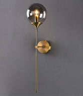 Shiny LED Globe Wall Light in Industrial Loft Style - Upright