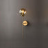 Shiny LED Globe Wall Light in Industrial Loft Style - Upright