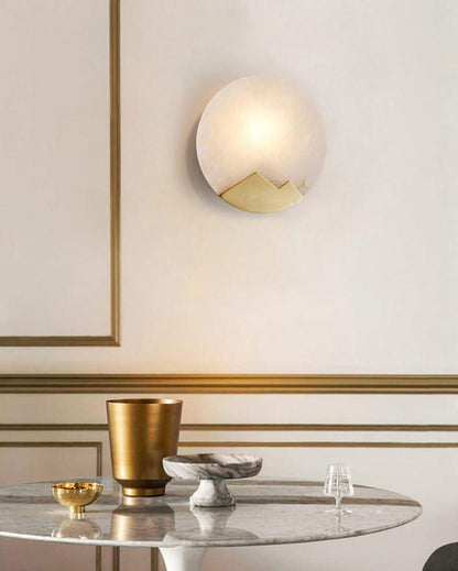 Classy Marble LED Wall Light with Mountain-shaped Frame