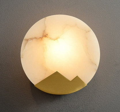 Classy Marble LED Wall Light with Mountain-shaped Frame