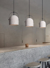 Handmade Cement Bucket Pendant LED Light in Nordic Style - Bulb Included