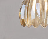 Petite Glass Flower Pendant LED Light in Vintage Style - Bulb Included